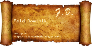 Feld Dominik névjegykártya