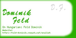 dominik feld business card